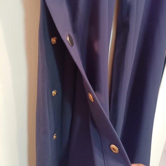 Ashro Navy Side Button Pants Size 12 - Picture 5 of 8